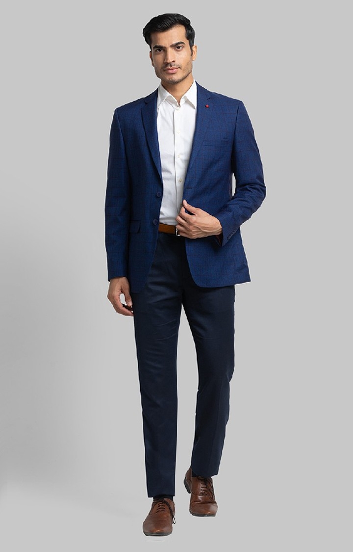 Raymond | Raymond Contemporary Fit Blue Blazer For Men 1