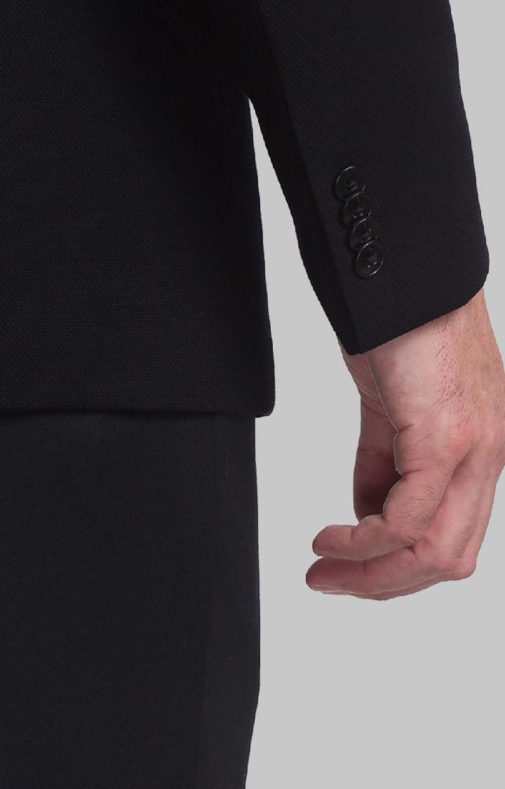 Raymond Contemporary Fit Black Blazer For Men