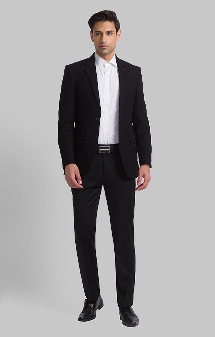 Raymond Contemporary Fit Black Blazer For Men