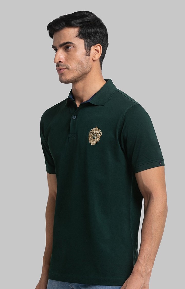 Raymond | Raymond Contemporary Fit Green T-Shirt For Men 3