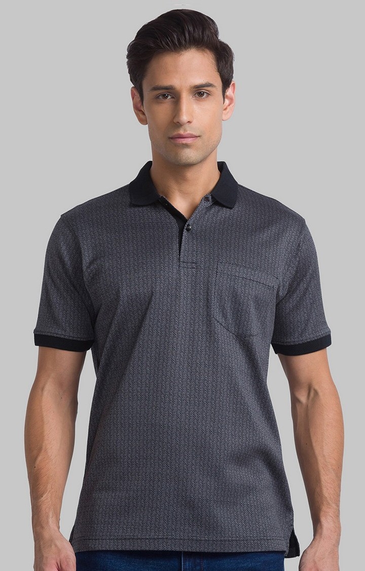 Raymond | Raymond Contemporary Fit Black T-Shirt For Men 0