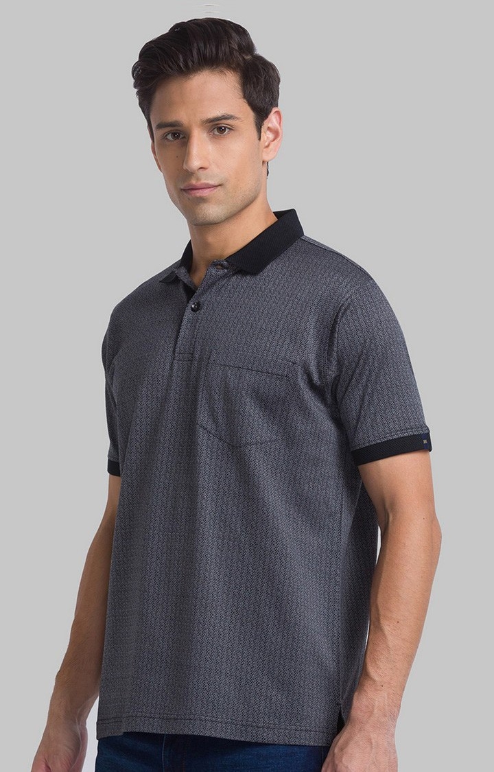Raymond | Raymond Contemporary Fit Black T-Shirt For Men 3