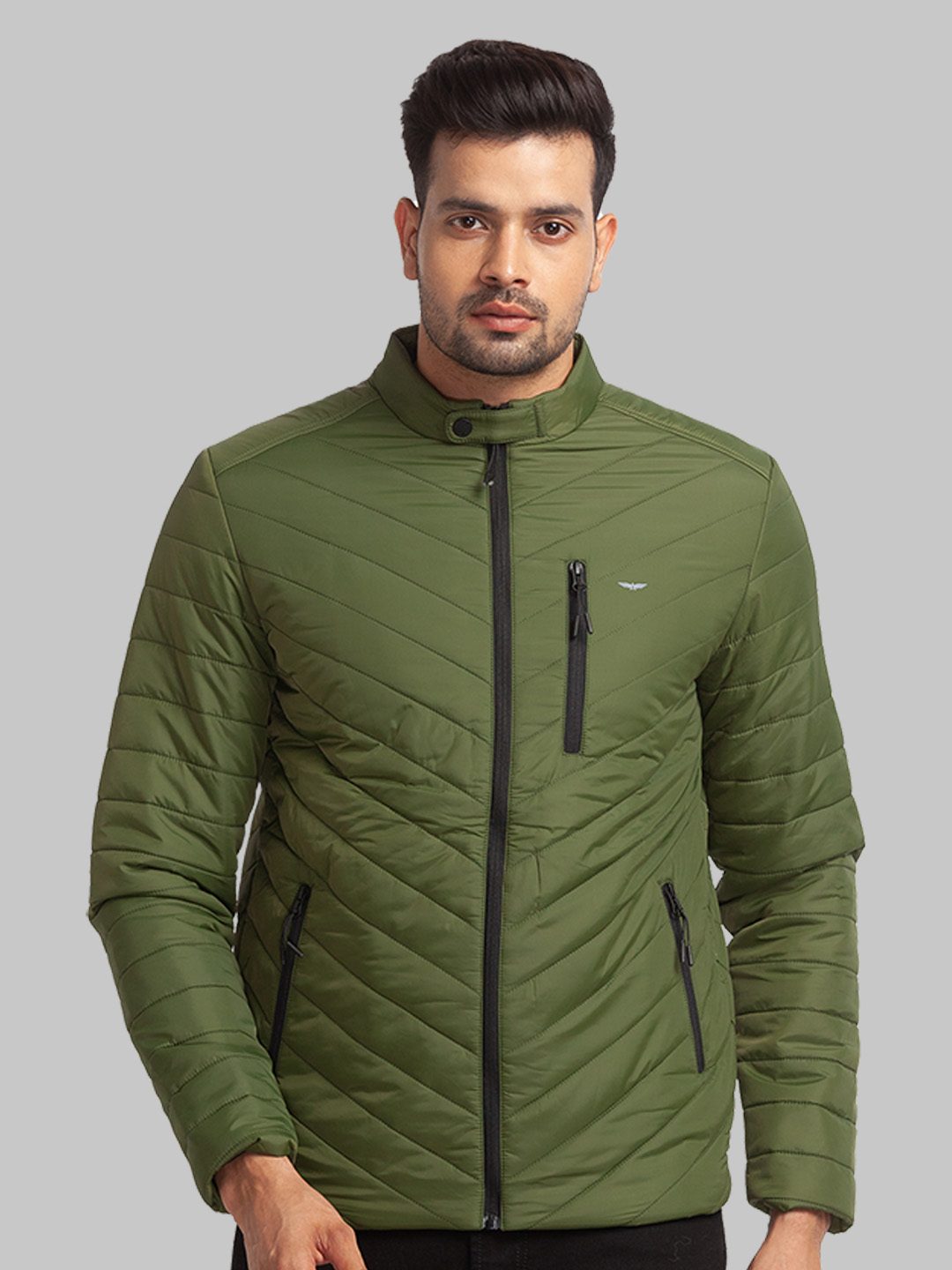 Park Avenue Dark Green Jacket For Men
