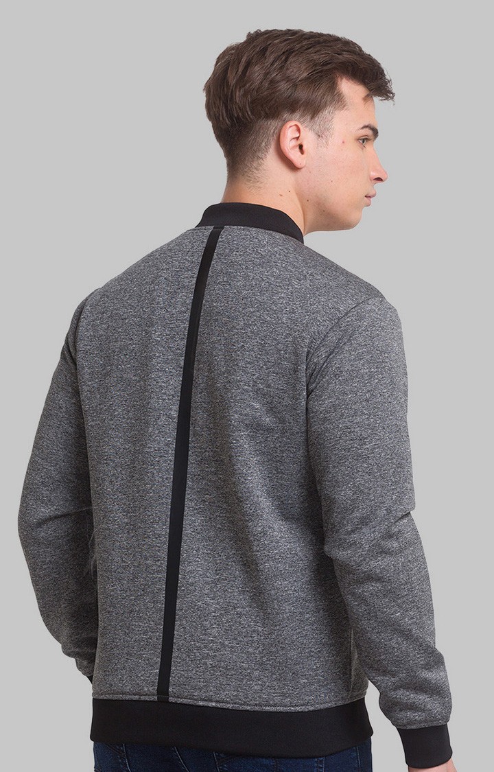 Park Avenue Regular Fit Grey Bomber Jackets For Men