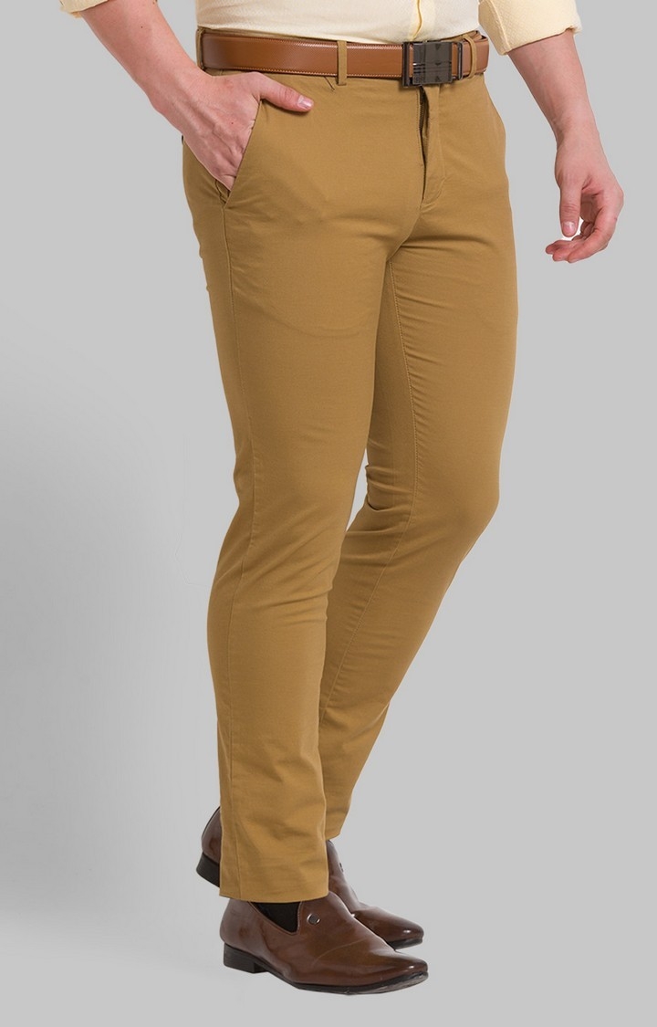 Buy PARK AVENUE Mens Slim Fit Solid Formal Trousers | Shoppers Stop