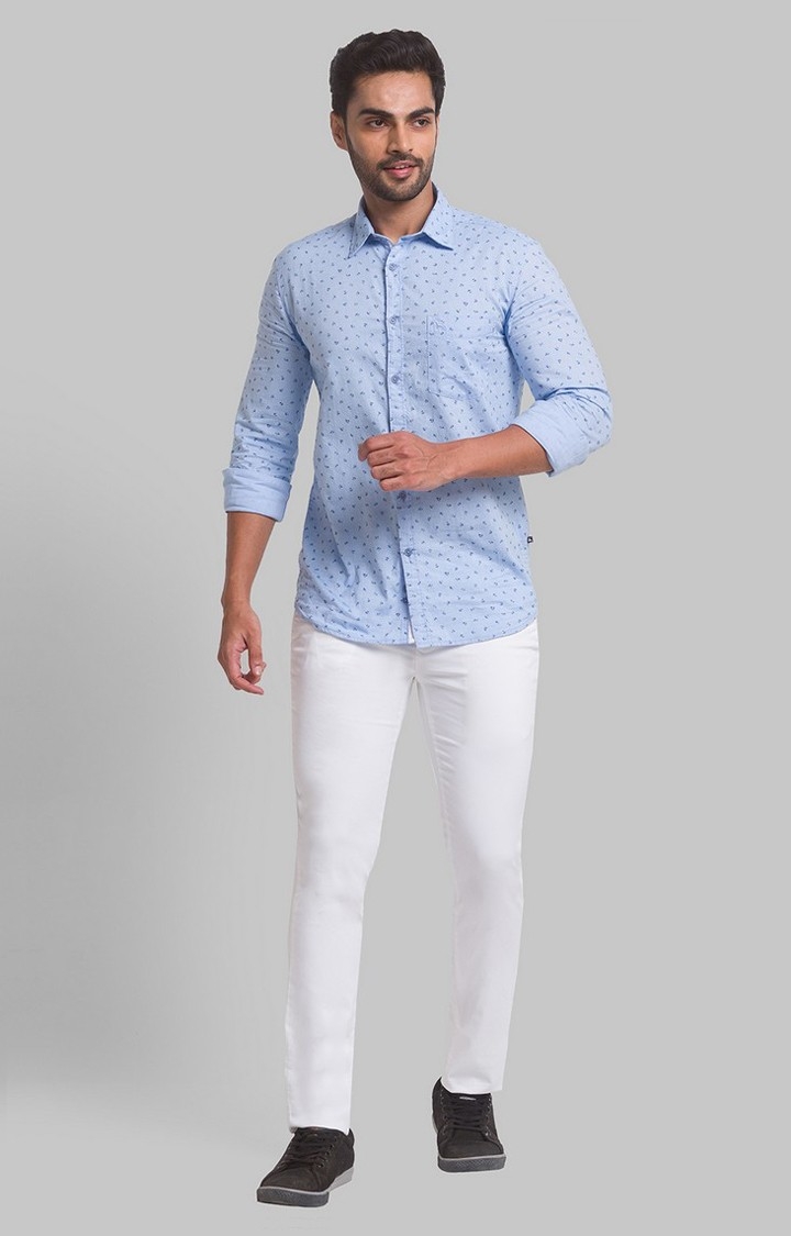 PARX | PARX Super Slim Fit White Casual Pant For Men 1