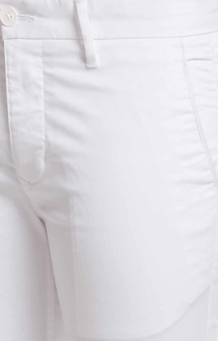 PARX | PARX Super Slim Fit White Casual Pant For Men 5