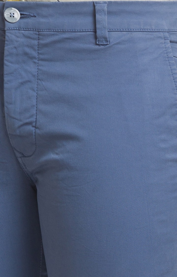 PARX | PARX Super Slim Blue Casual Pant For Men 5