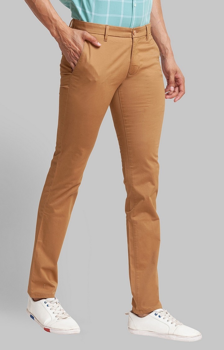 PARX | PARX Super Slim Fit Beige Casual Pant For Men 2
