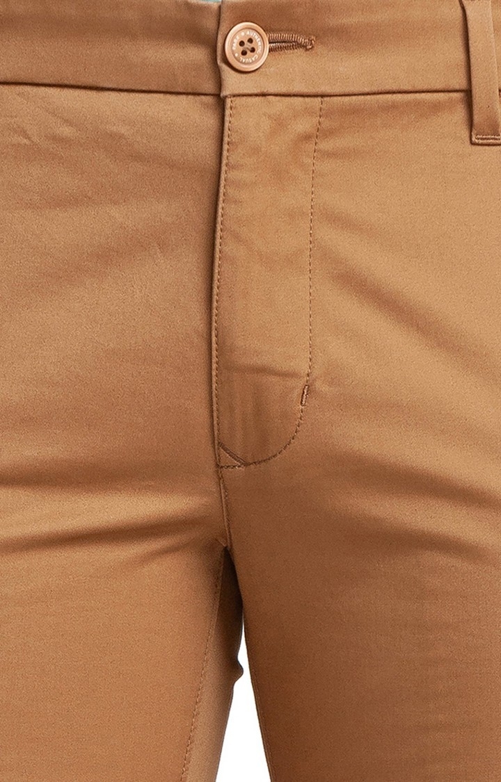 PARX | PARX Super Slim Fit Beige Casual Pant For Men 6