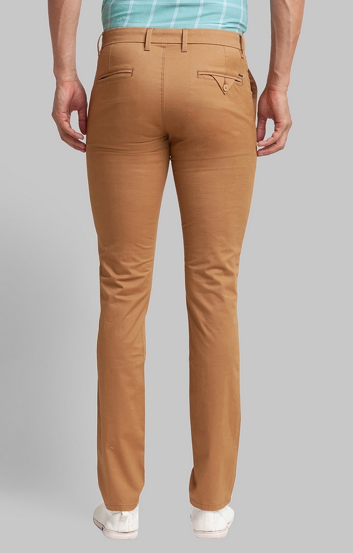 PARX | PARX Super Slim Fit Beige Casual Pant For Men 4