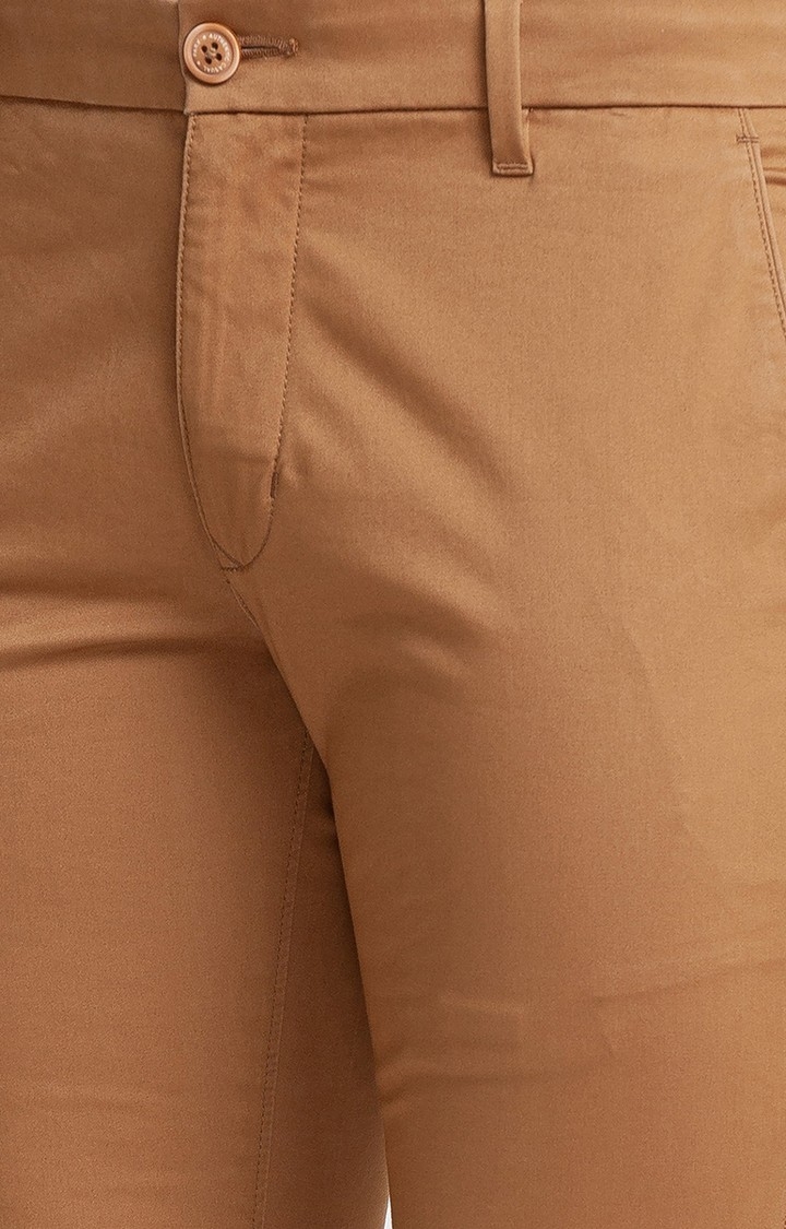 PARX | PARX Super Slim Fit Beige Casual Pant For Men 5