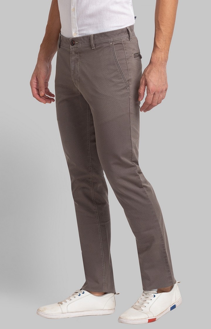PARX | PARX Low Rise Tapered Fit Grey Casual Pant For Men 3