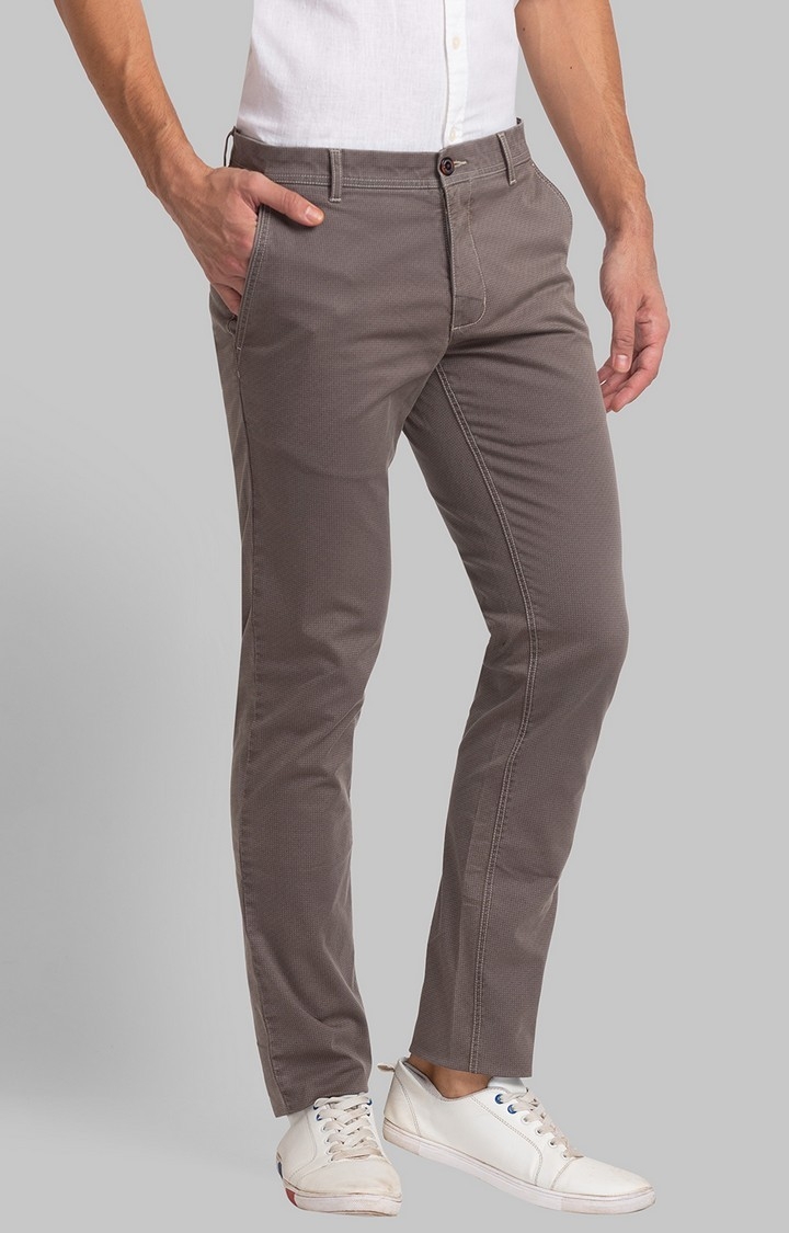 PARX | PARX Low Rise Tapered Fit Grey Casual Pant For Men 2