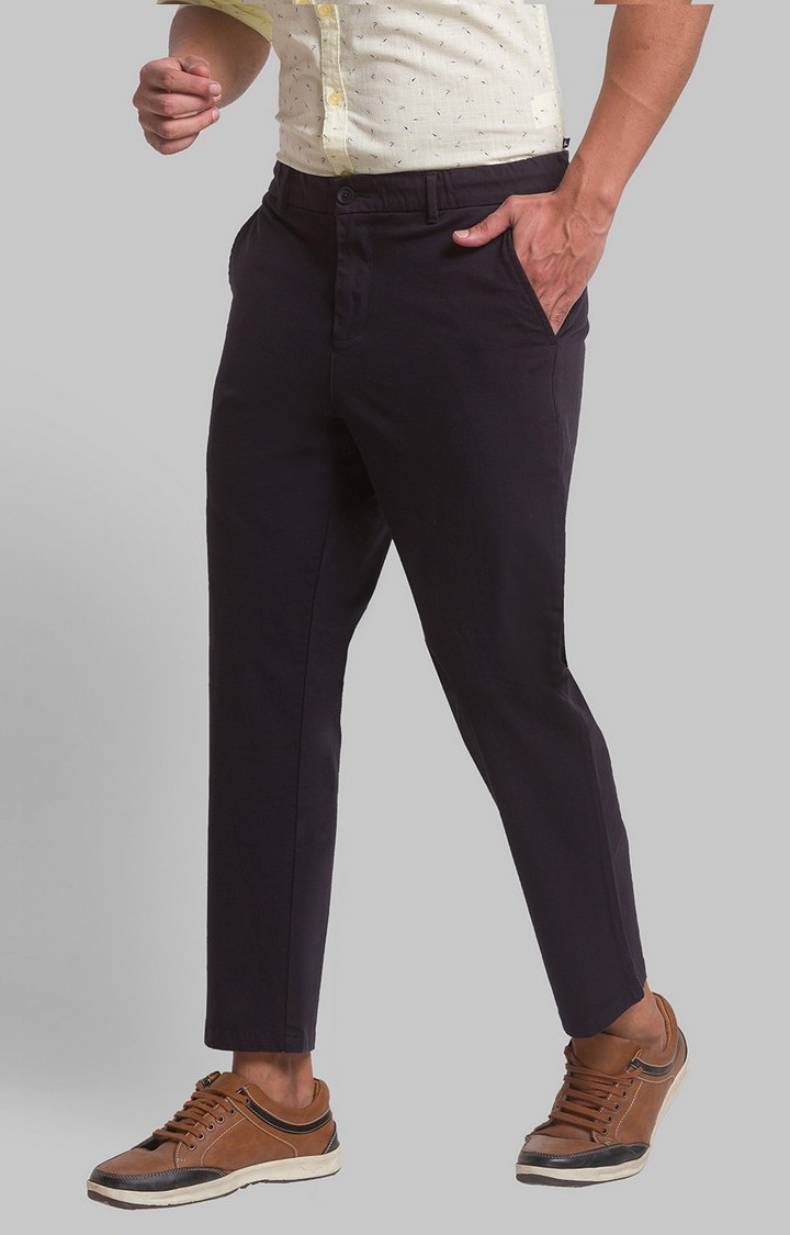 PARX | PARX Carrot Fit Black Casual Pant For Men 3