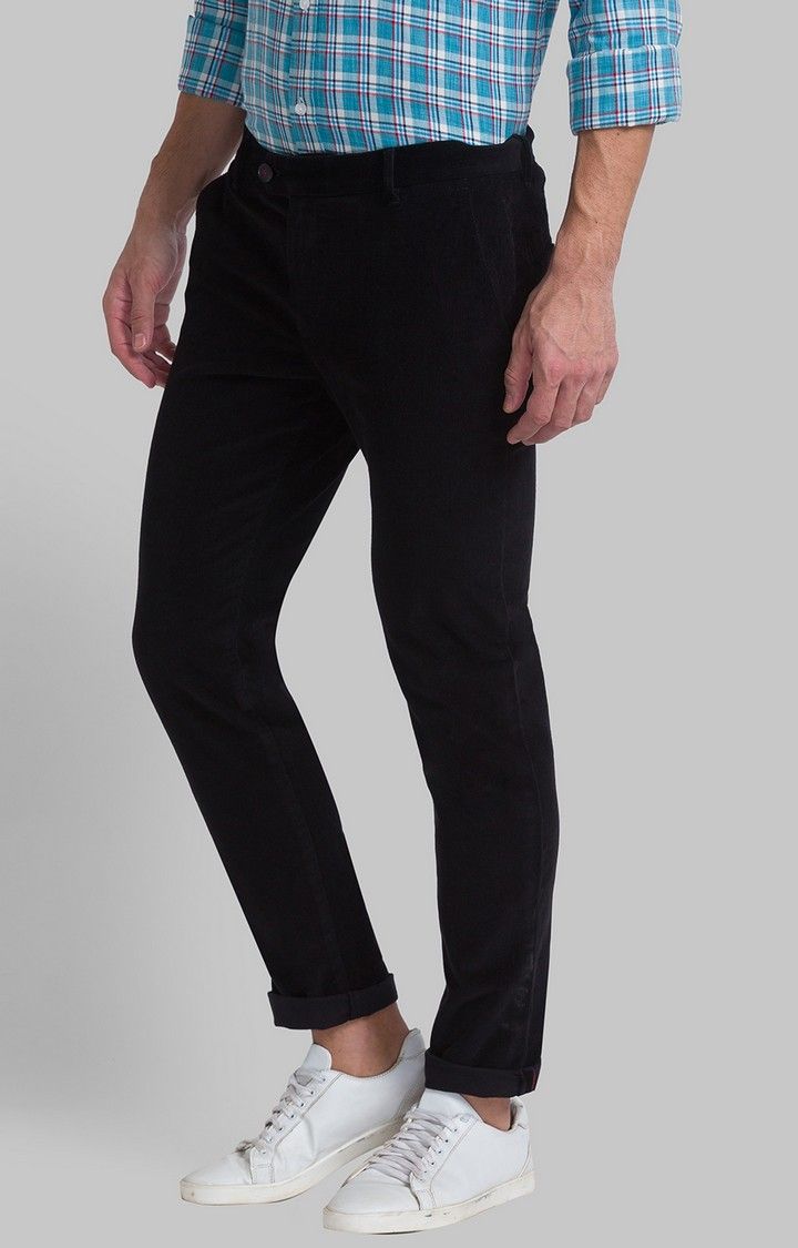 Raymond Slim Fit Black Casual Pant For Men