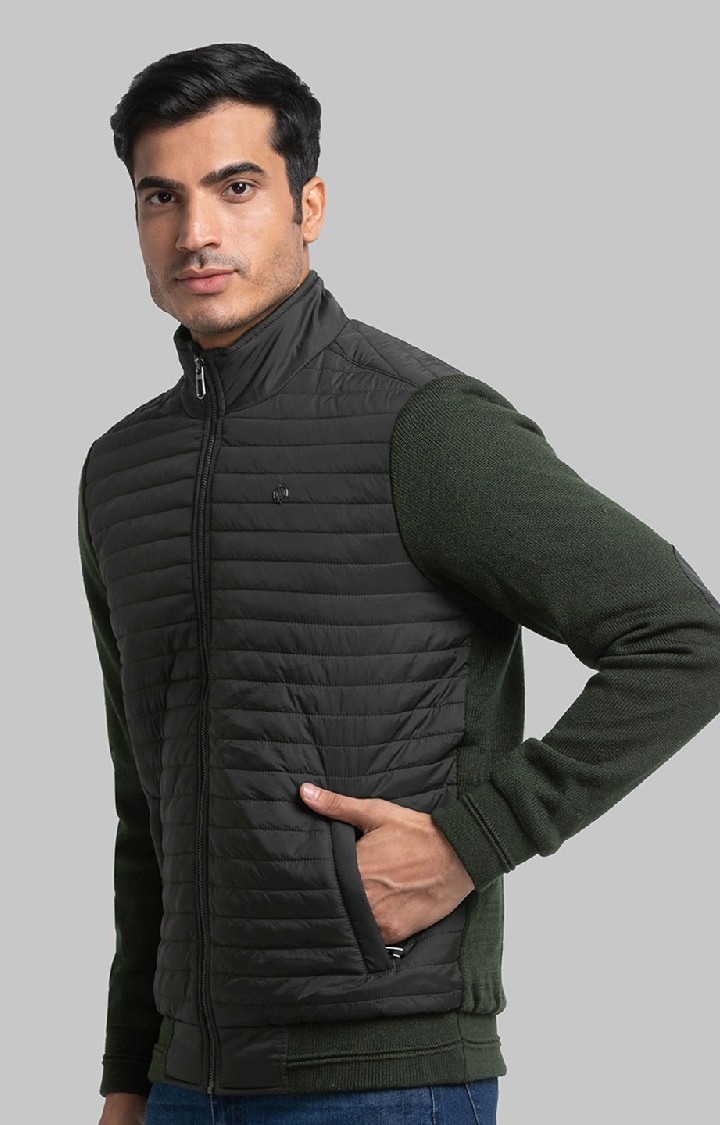 Raymond | Raymond Contemporary Fit Green Activewear Jackets For Men 3