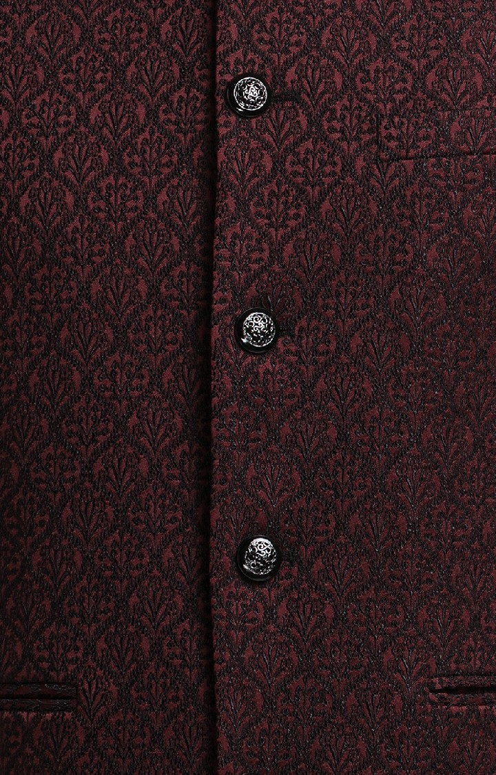 Raymond Contemporary Fit Red Waistcoat For Men