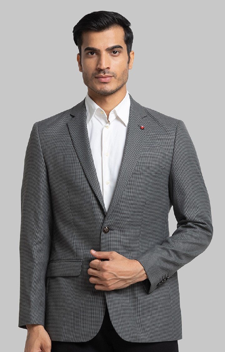 Raymond Contemporary Fit Grey Blazer For Men