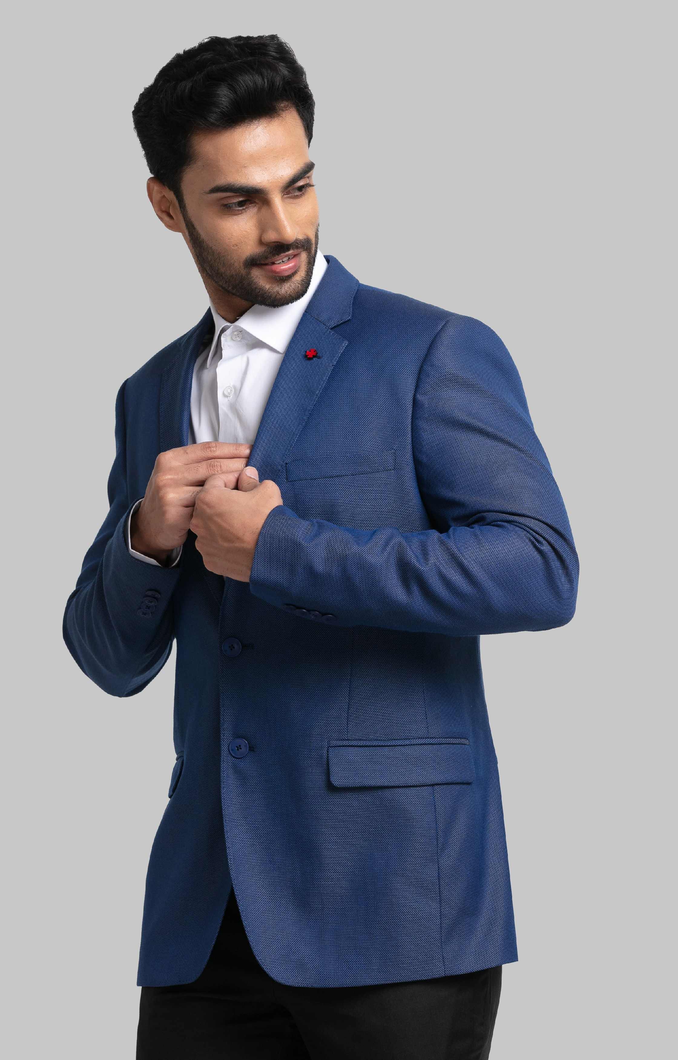 Raymond Contemporary Fit Blue Blazer For Men