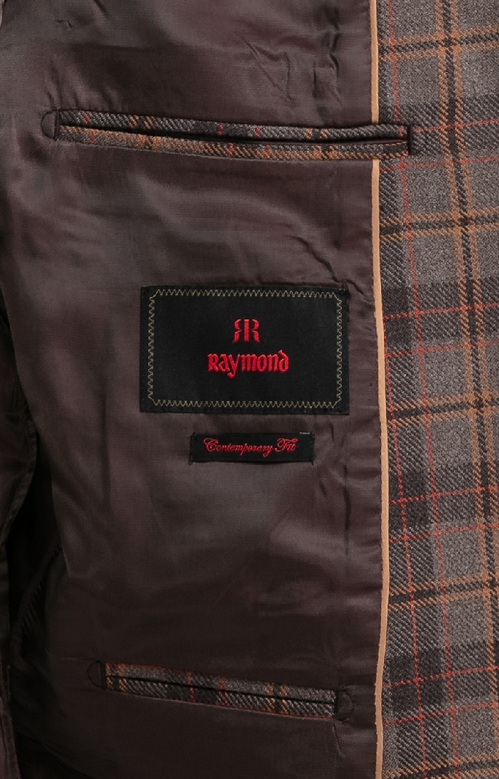 Raymond | Raymond Contemporary Fit Brown Blazer For Men 9