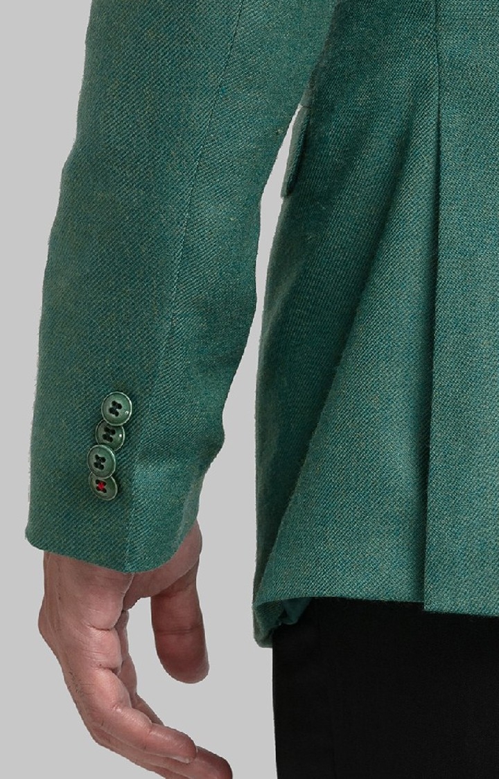 Raymond | Raymond Contemporary Fit Green Blazer For Men 8