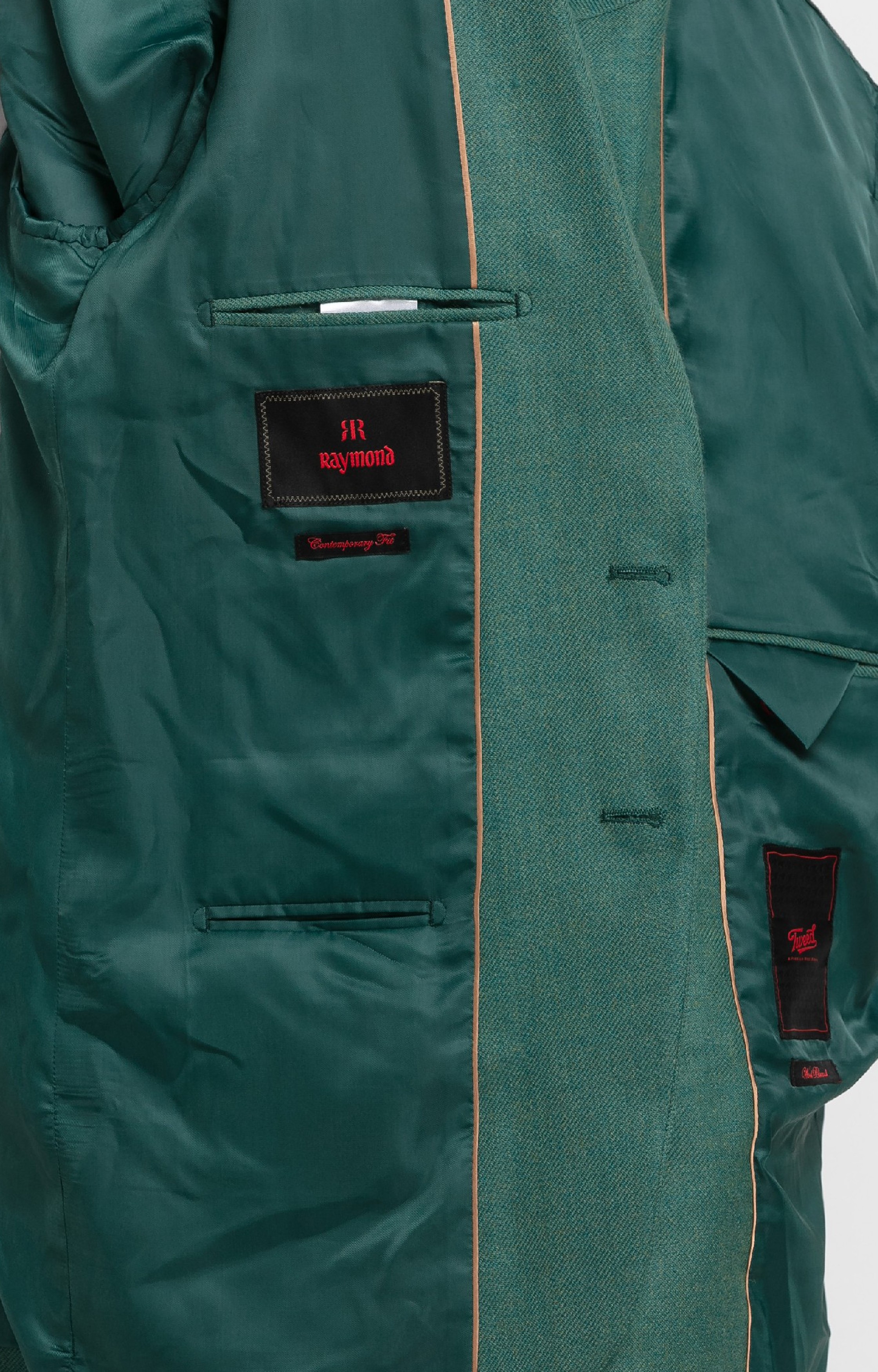 Raymond | Raymond Contemporary Fit Green Blazer For Men 10