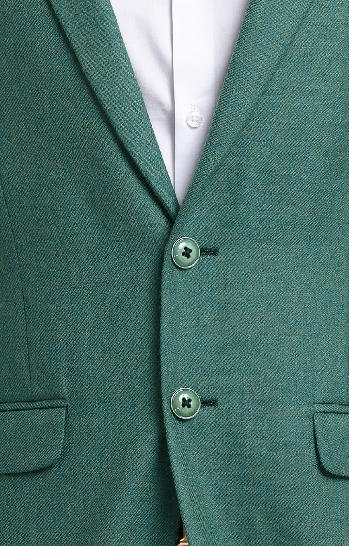 Raymond | Raymond Contemporary Fit Green Blazer For Men 6