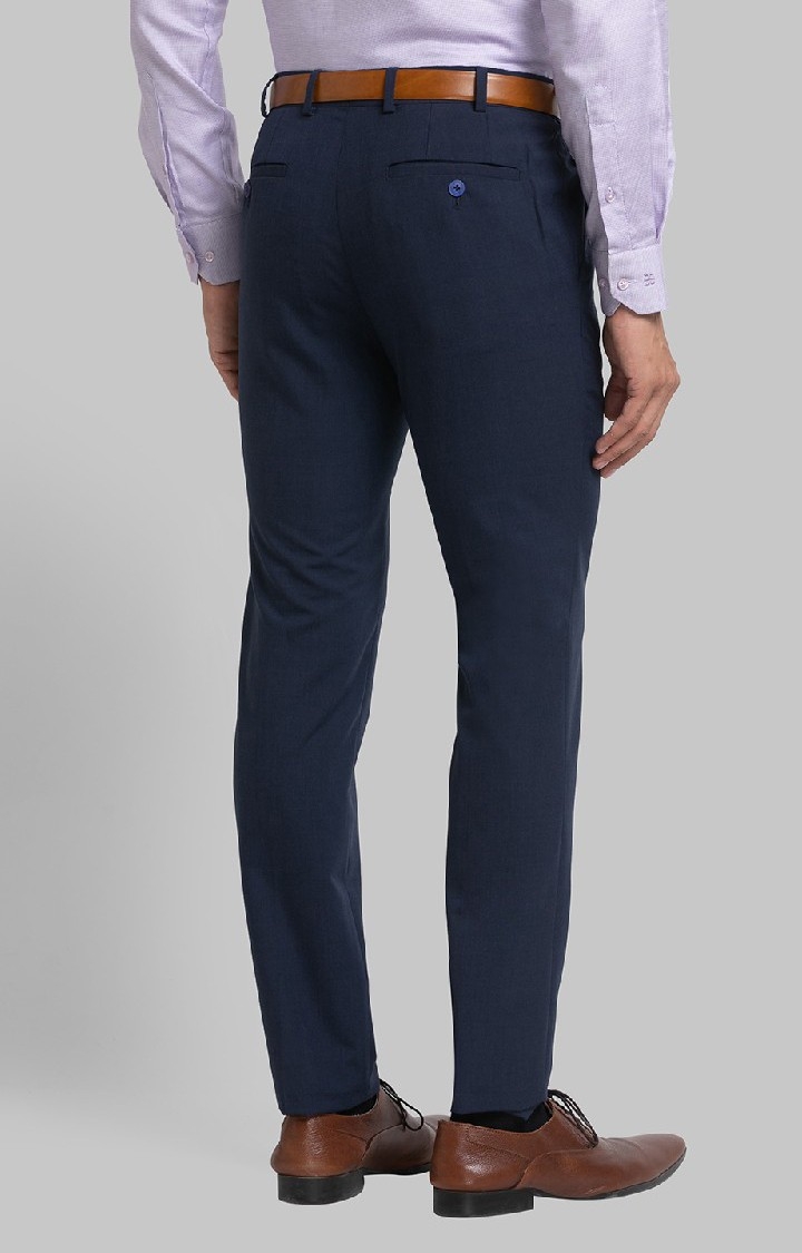 Raymond | Raymond Slim Fit Blue Formal Trouser For Men 4