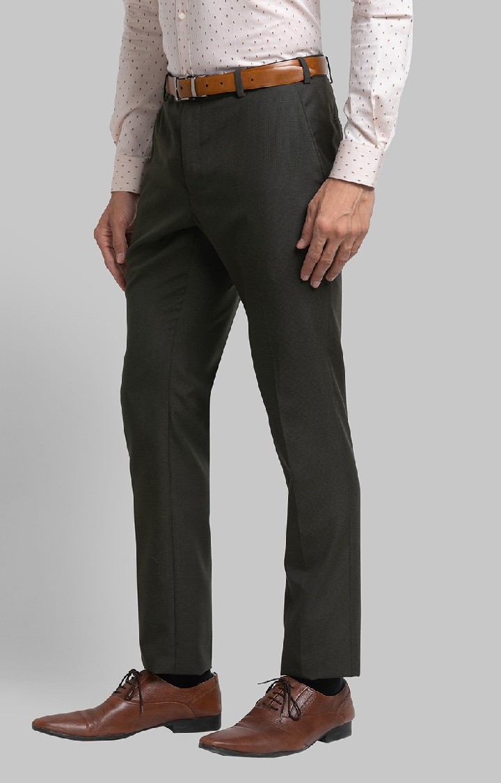 Raymond | Raymond Italian Fit Green Formal Trouser For Men 3
