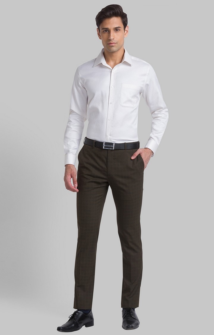 Raymond | Raymond Slim Fit Brown Formal Trouser For Men 1