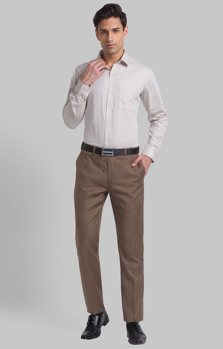 Buy Raymond Men's Slim Fit Formal Trousers (RMTS02925-G4_Medium Grey_36) at  Amazon.in
