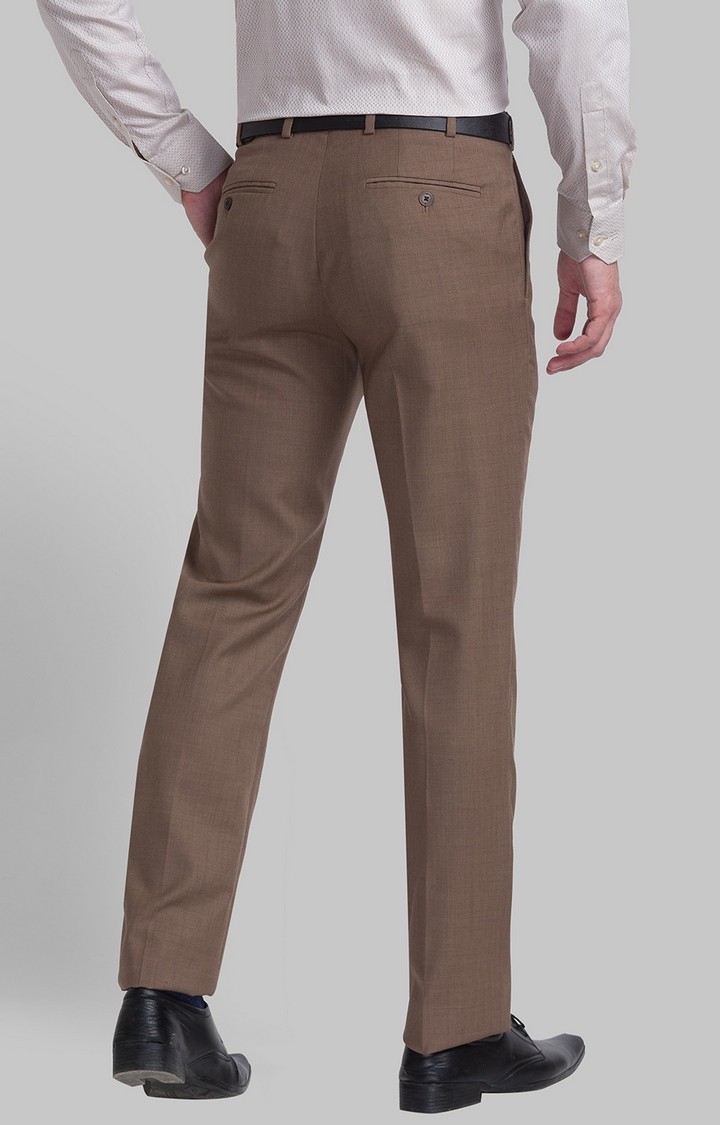 Buy Raymond Men Brown Solid Rayon Flat-Front Pants Online at Best Prices in  India - JioMart.