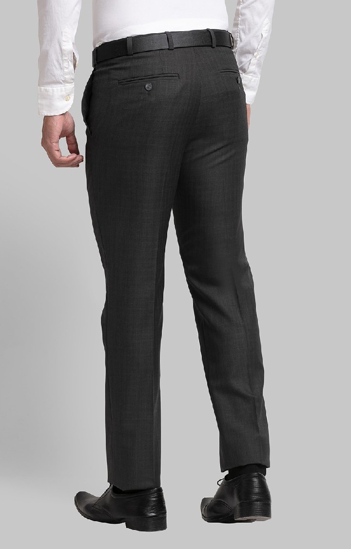 Raymond | Raymond Contemporary Fit Grey Formal Trouser For Men 4