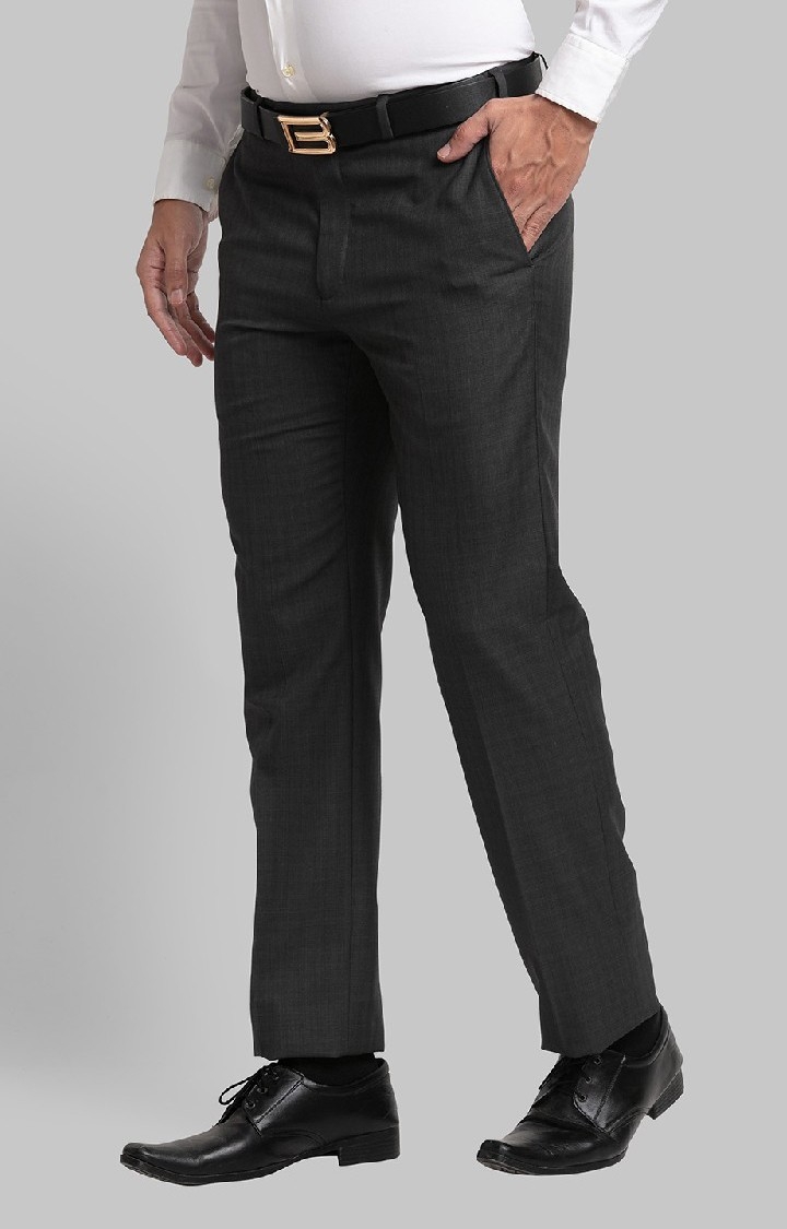 Raymond | Raymond Contemporary Fit Grey Formal Trouser For Men 3