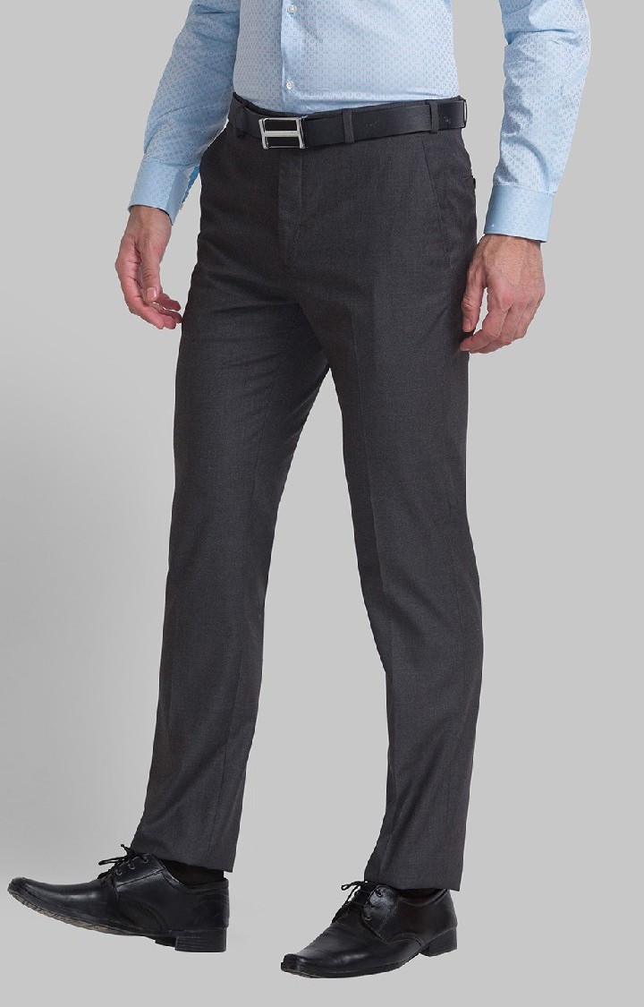 Raymond | Raymond Contemporary Fit Grey Formal Trouser For Men 3