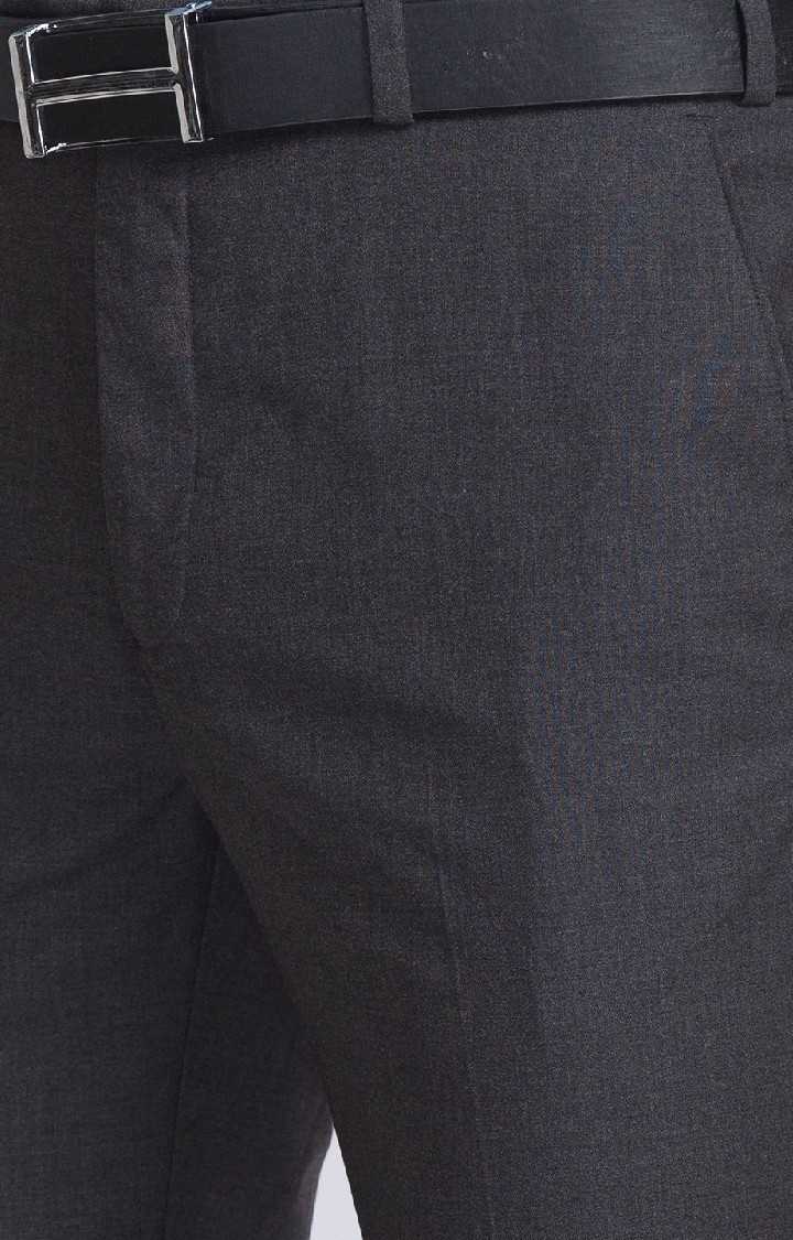 Raymond | Raymond Contemporary Fit Grey Formal Trouser For Men 5