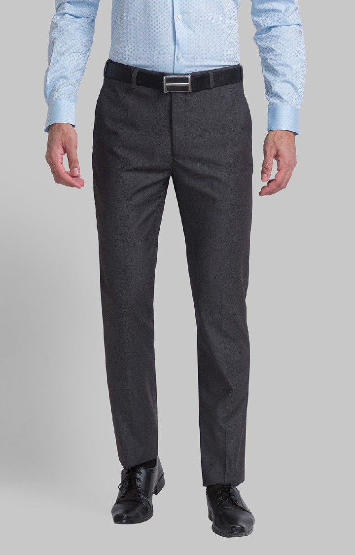 Raymond | Raymond Contemporary Fit Grey Formal Trouser For Men 0