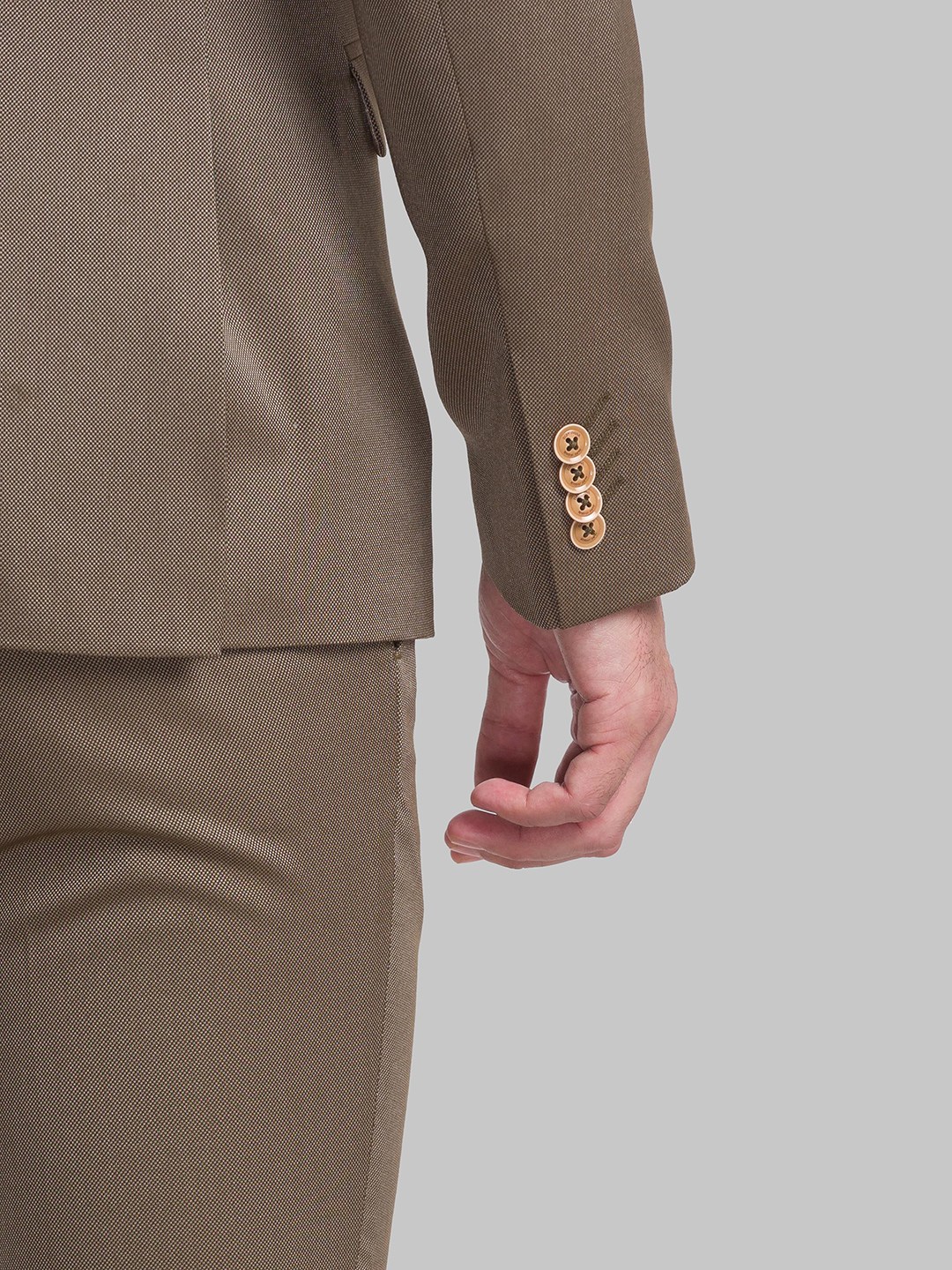 Park Avenue Regular Dark Khaki Suit For Men