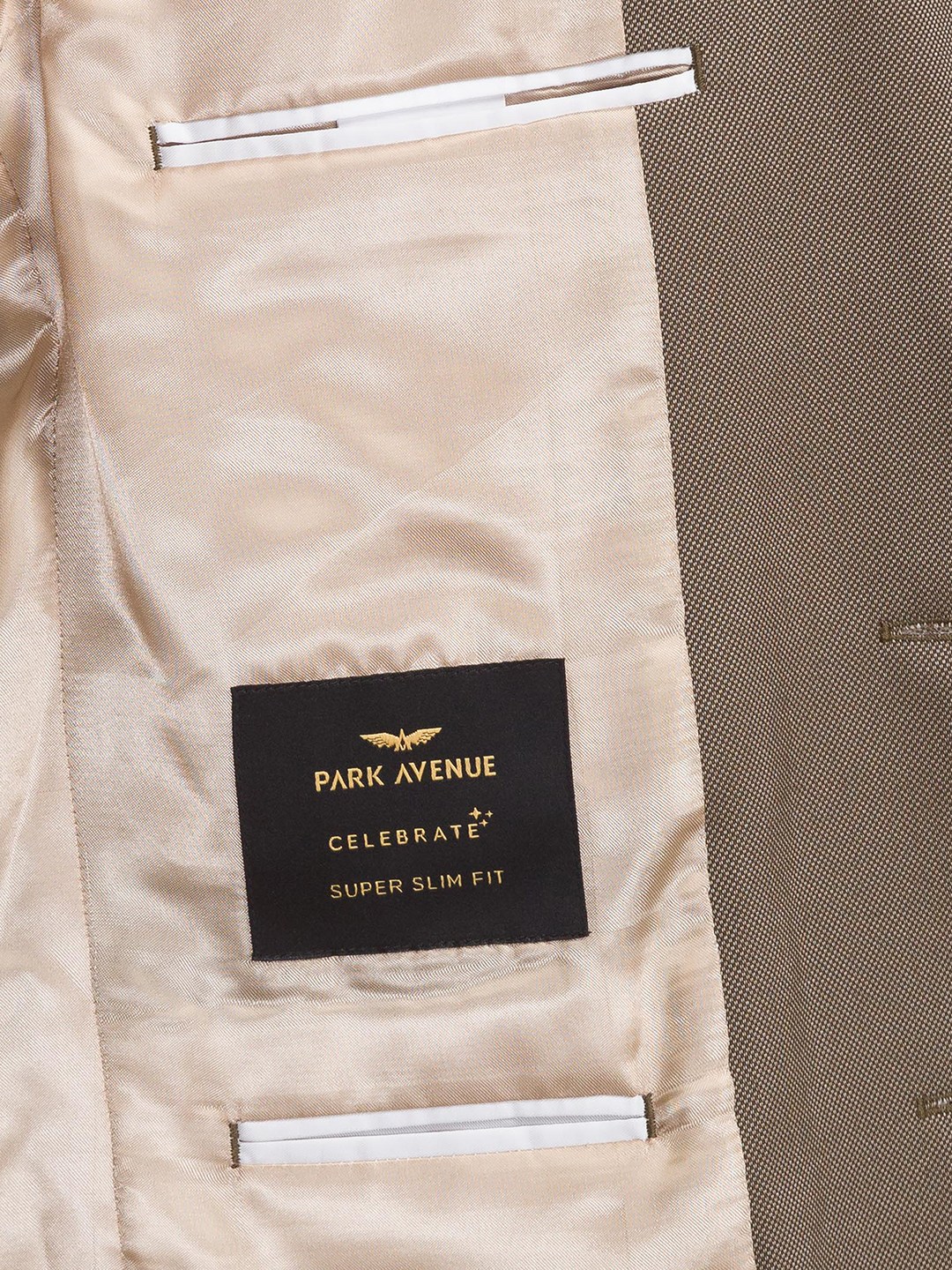 Park Avenue Regular Dark Khaki Suit For Men