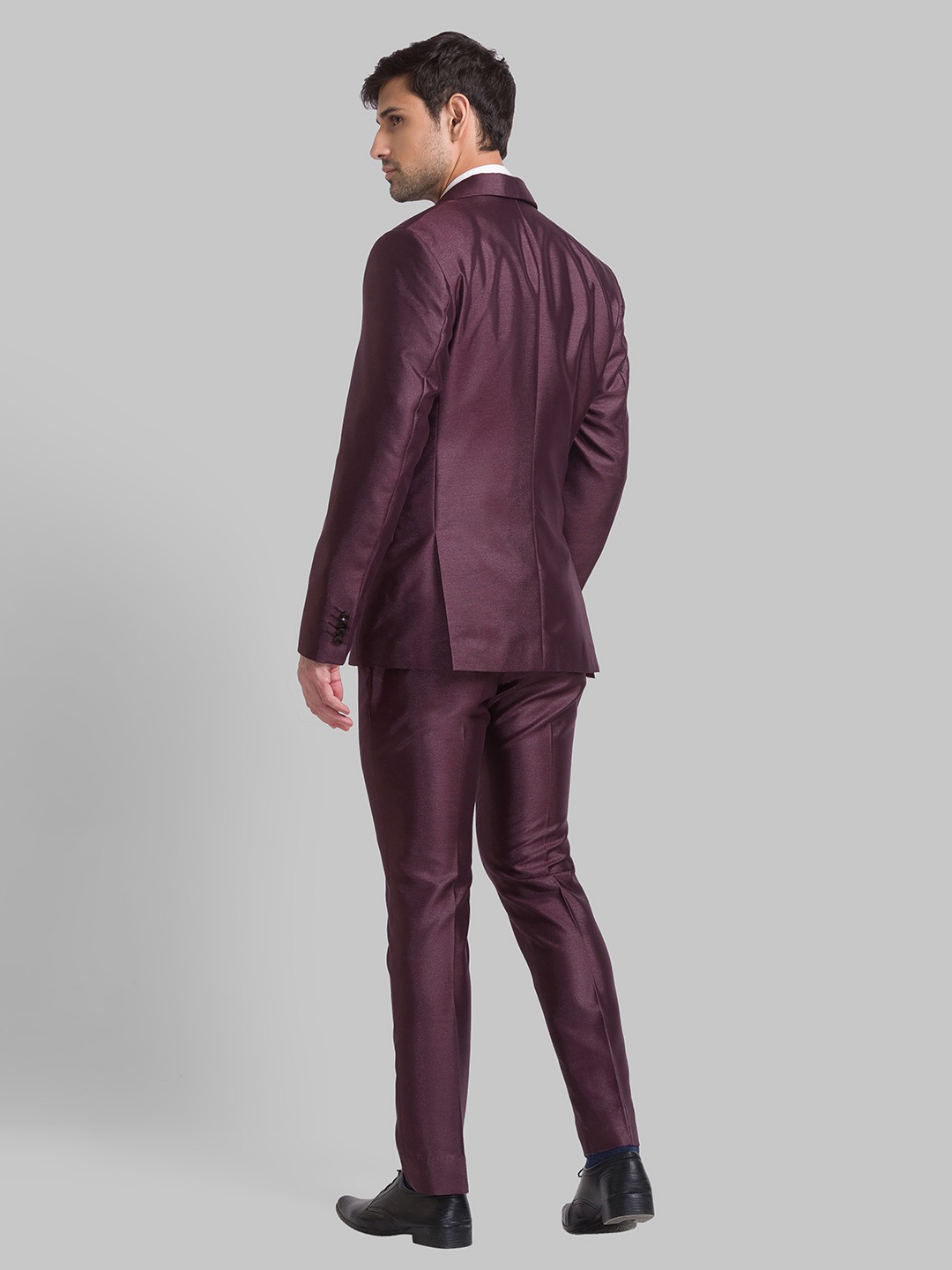 Park Avenue Slim Dark Violet Suit For Men