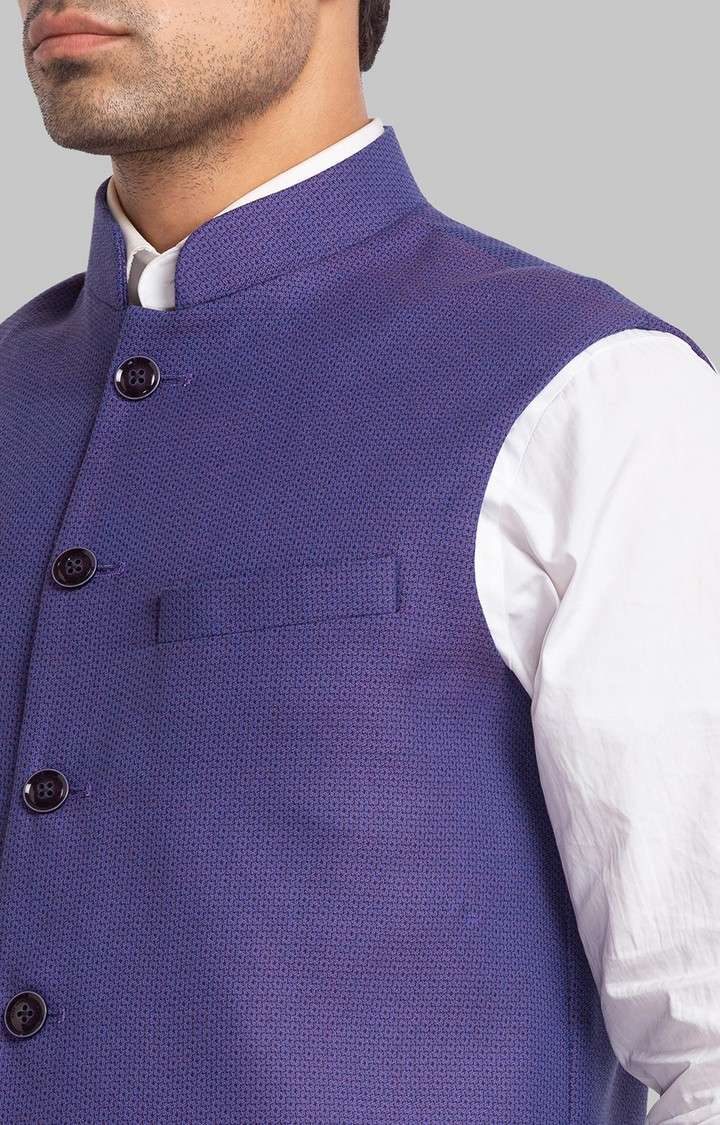 Park Avenue Slim Fit Purple Waistcoat For Men