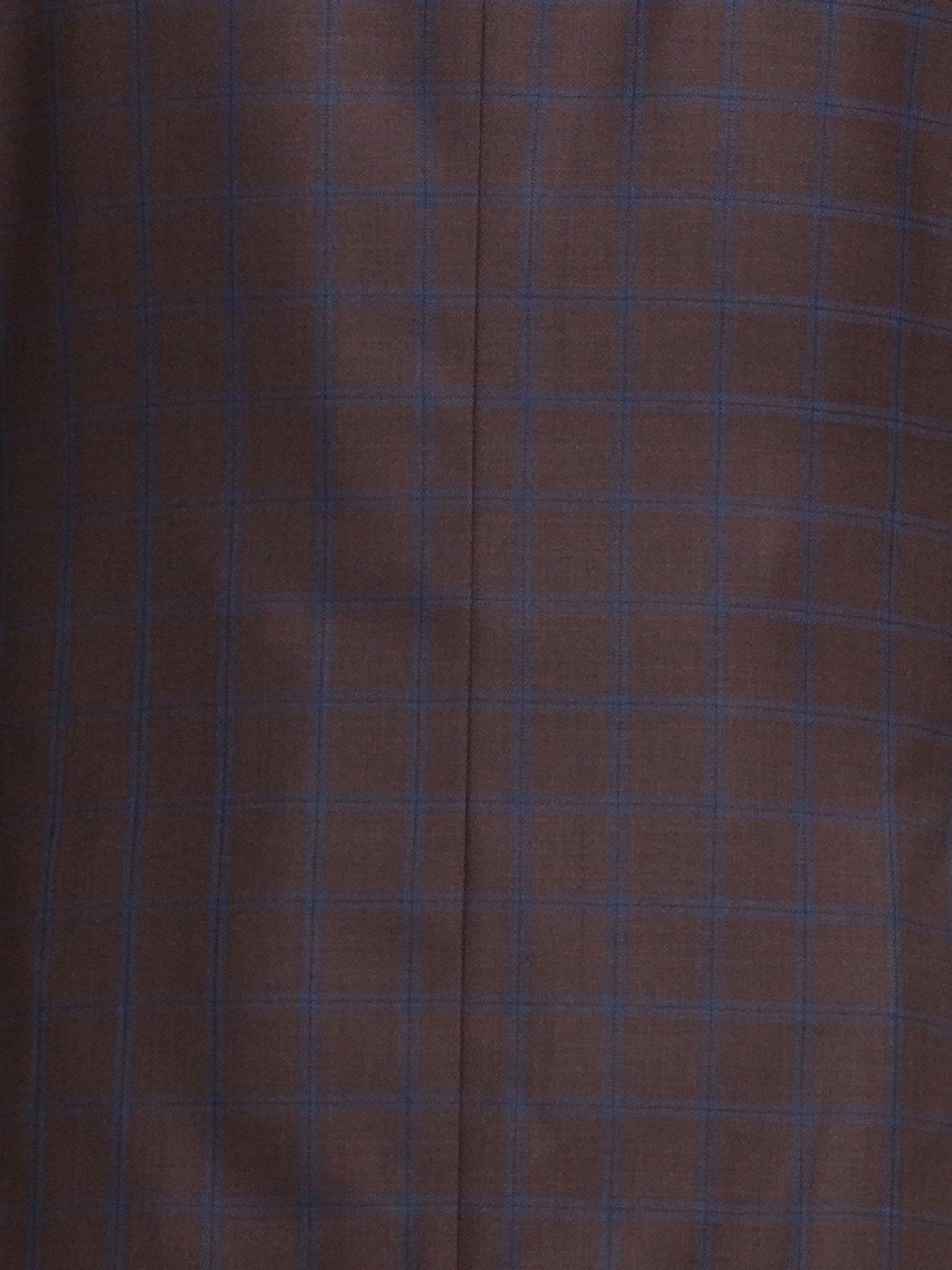 Park Avenue Men Brown Super Slim Fit Checks Polyester Blend Suit
