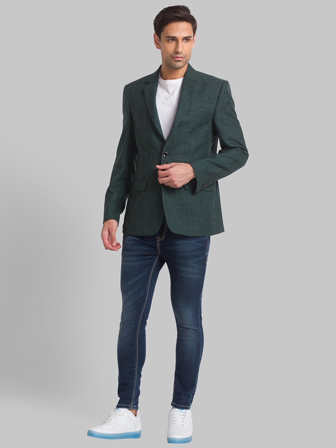 Park Avenue Regular Dark Green Blazer For Men