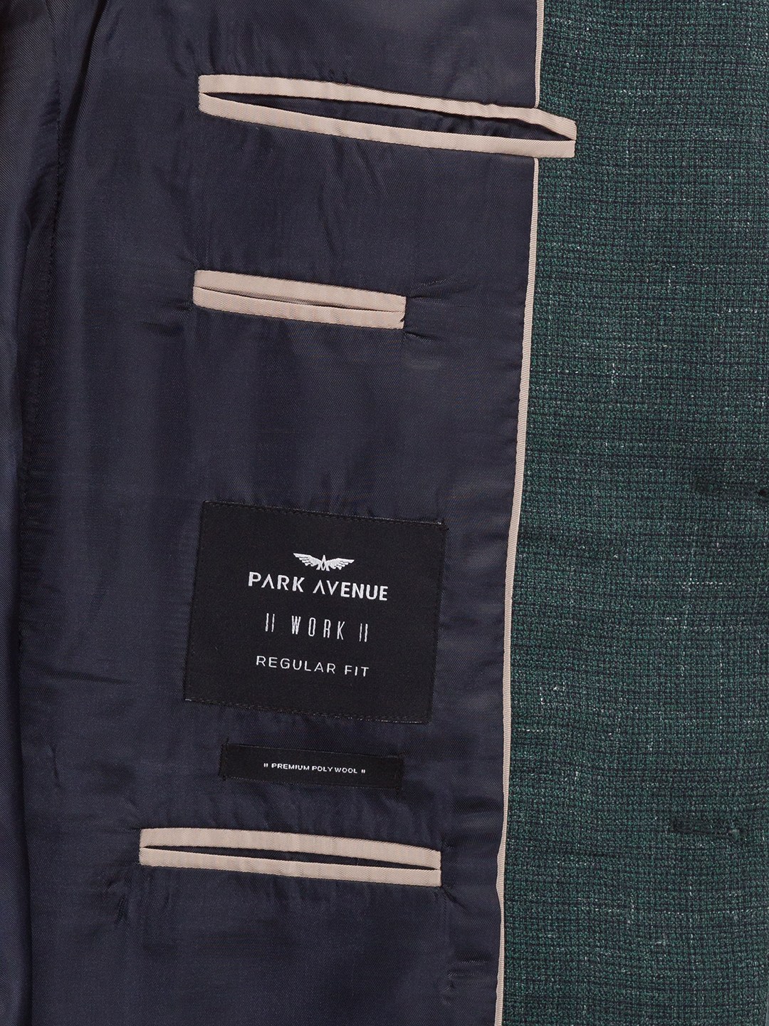 Park Avenue Regular Dark Green Blazer For Men