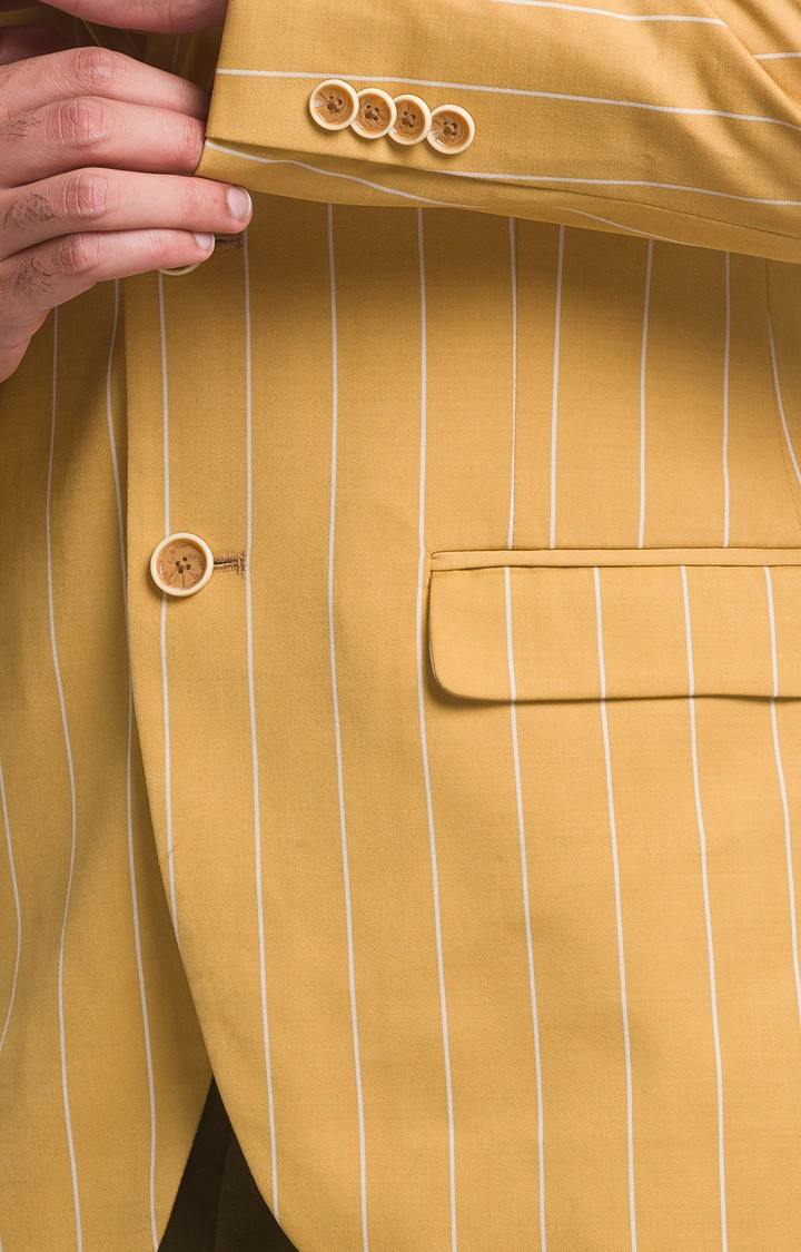 Park Avenue Neo Fit Yellow Blazer For Men