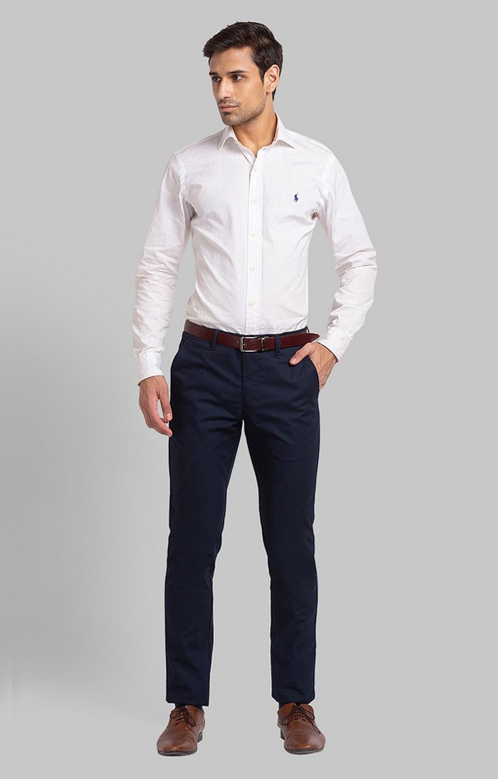 60% OFF on Park Avenue Men Grey Regular Fit Solid Formal Trousers on Myntra  | PaisaWapas.com