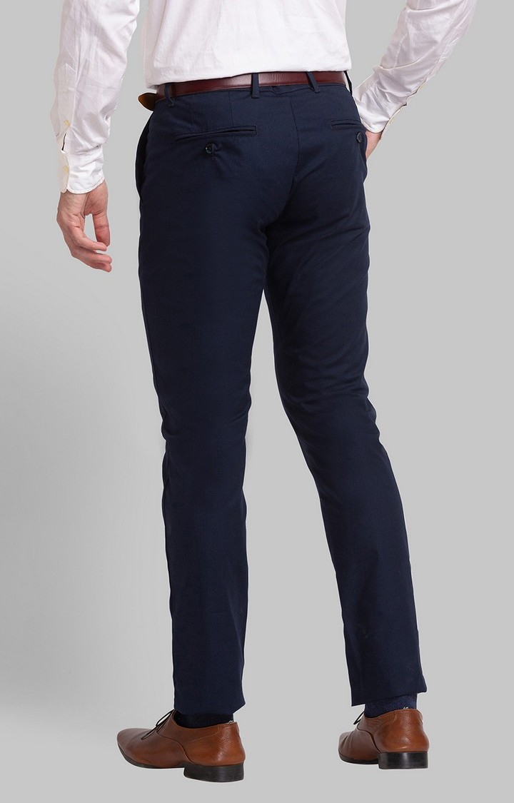 Buy Park Avenue Men Textured Smart Regular Fit Formal Trousers