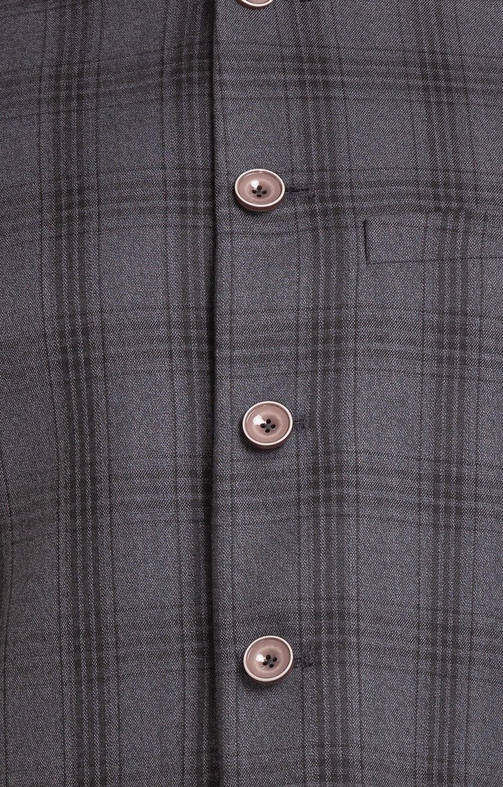 Park Avenue | Park Avenue Slim Fit Grey Waistcoat For Men 6