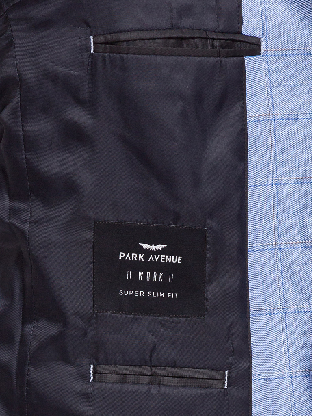 Park Avenue Super Slim Fit Medium Blue Suit For Men